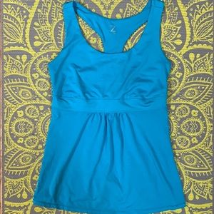 turquoise Zella racerback workout tank top, S